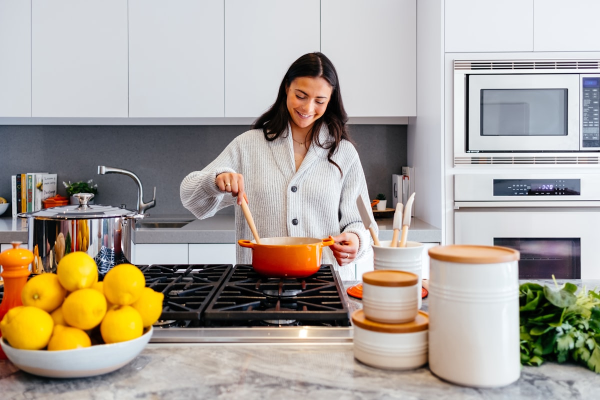 Fresh ingredients and home cooking preparation